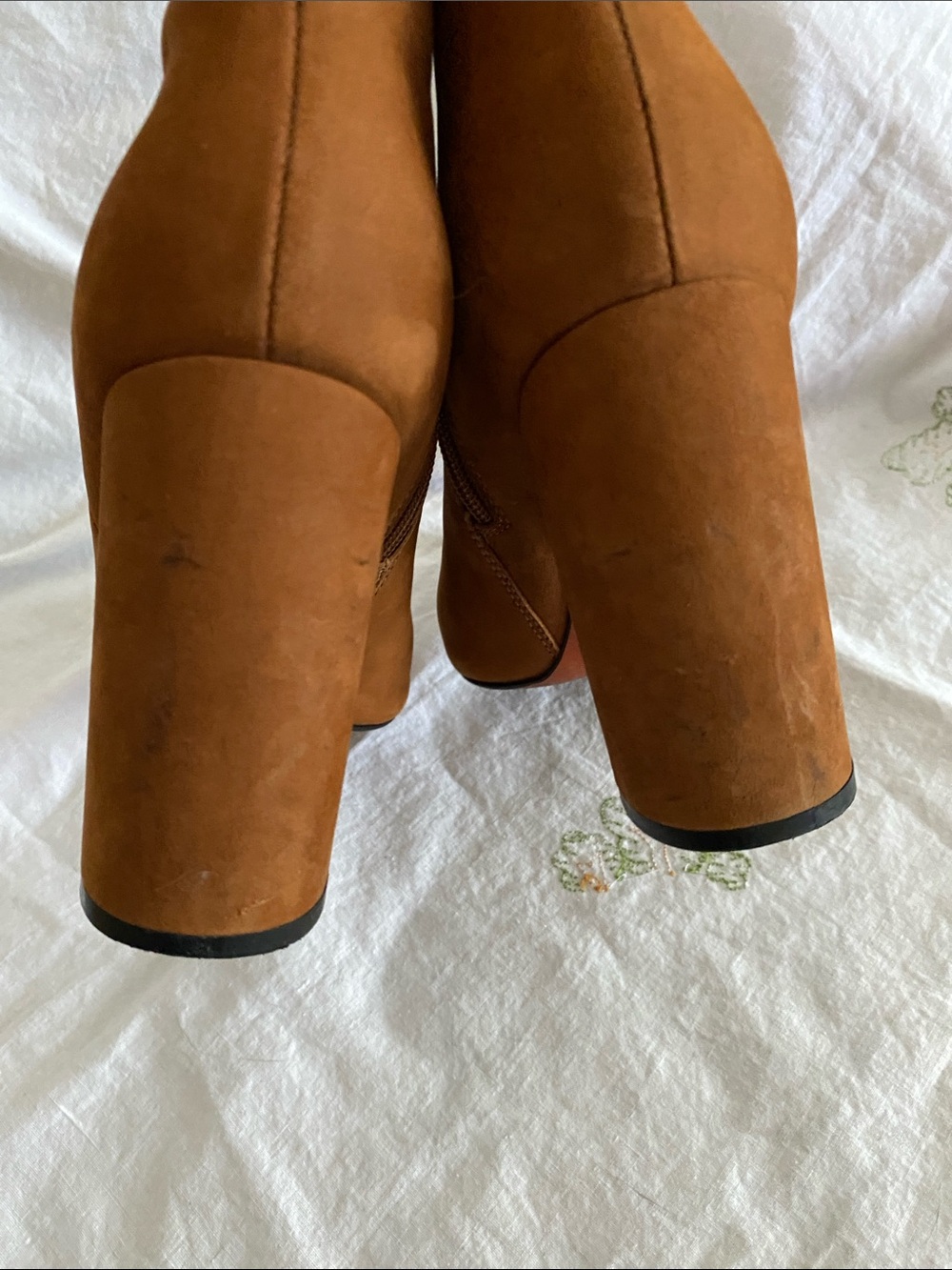 L’intervalle size 8  Suede Pointed Toe Ankle Boots in Chestnut - Picture 7 of 11